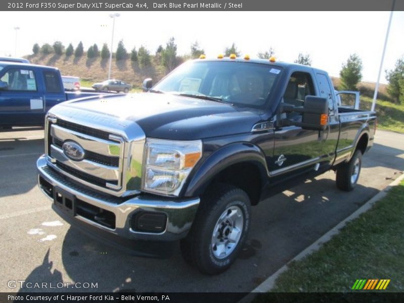 Dark Blue Pearl Metallic / Steel 2012 Ford F350 Super Duty XLT SuperCab 4x4