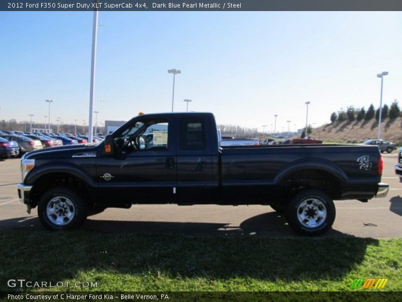 Dark Blue Pearl Metallic / Steel 2012 Ford F350 Super Duty XLT SuperCab 4x4