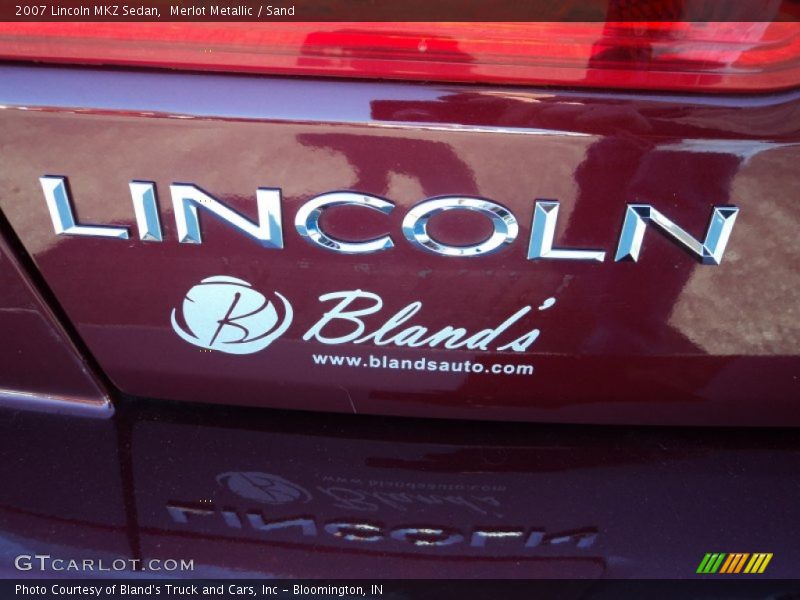 Merlot Metallic / Sand 2007 Lincoln MKZ Sedan