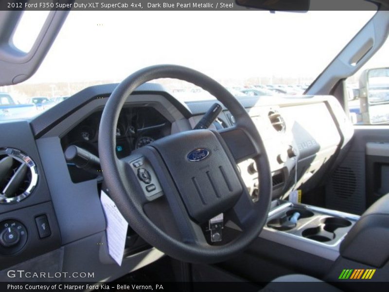 Dark Blue Pearl Metallic / Steel 2012 Ford F350 Super Duty XLT SuperCab 4x4