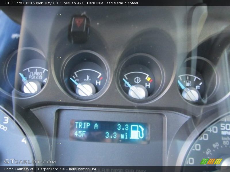 Dark Blue Pearl Metallic / Steel 2012 Ford F350 Super Duty XLT SuperCab 4x4