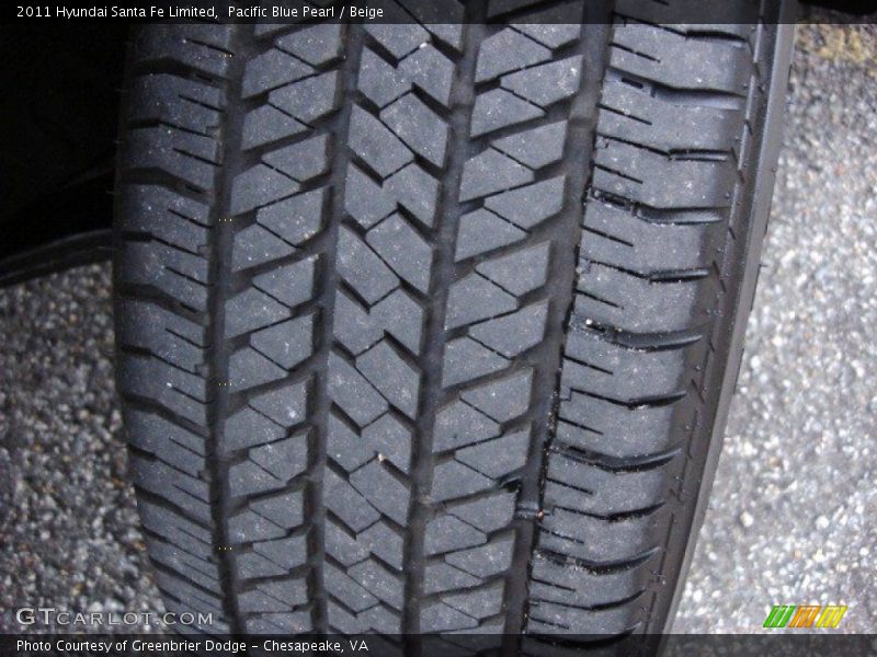 Pacific Blue Pearl / Beige 2011 Hyundai Santa Fe Limited