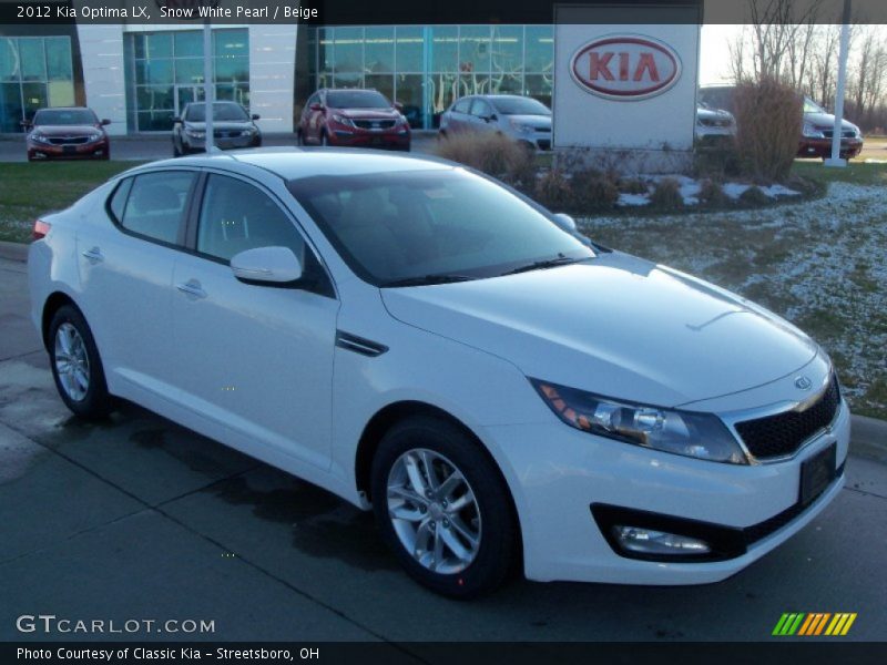 Snow White Pearl / Beige 2012 Kia Optima LX