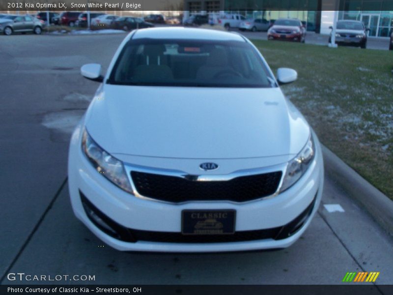 Snow White Pearl / Beige 2012 Kia Optima LX
