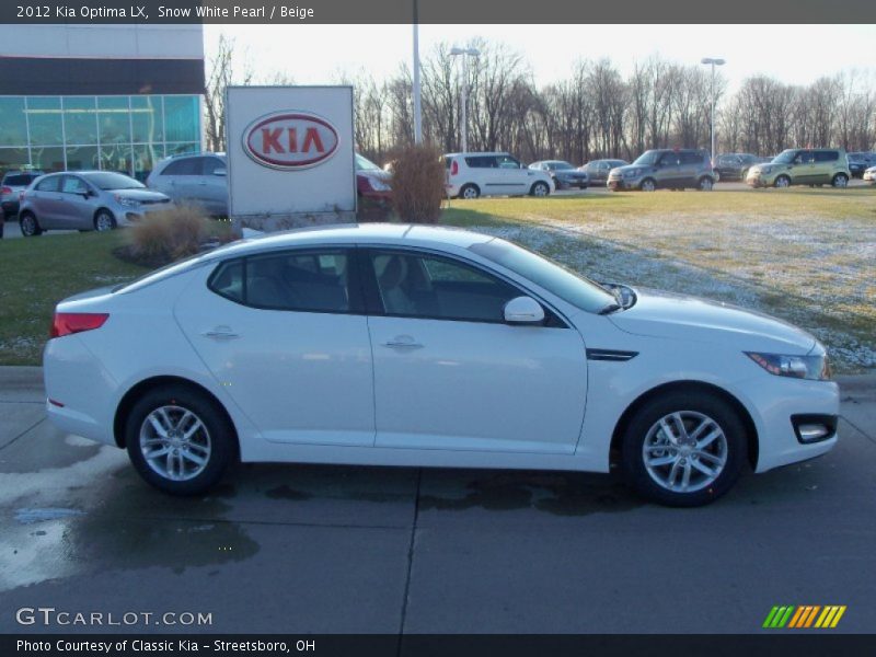 Snow White Pearl / Beige 2012 Kia Optima LX