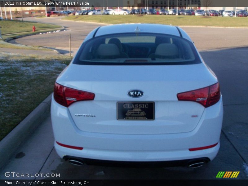 Snow White Pearl / Beige 2012 Kia Optima LX
