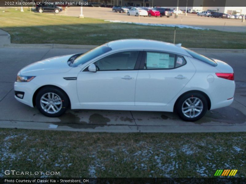 Snow White Pearl / Beige 2012 Kia Optima LX