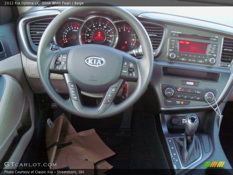 Snow White Pearl / Beige 2012 Kia Optima LX