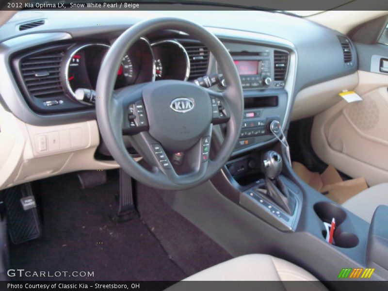 Snow White Pearl / Beige 2012 Kia Optima LX