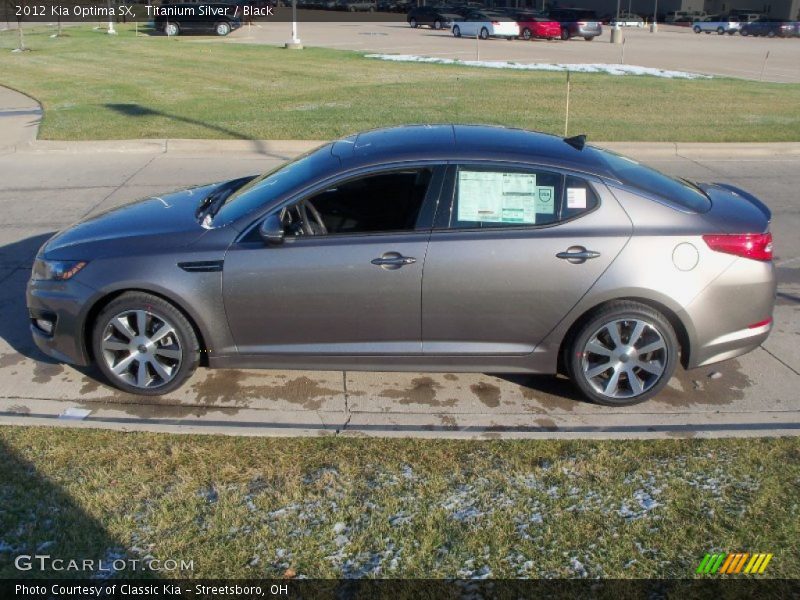 Titanium Silver / Black 2012 Kia Optima SX