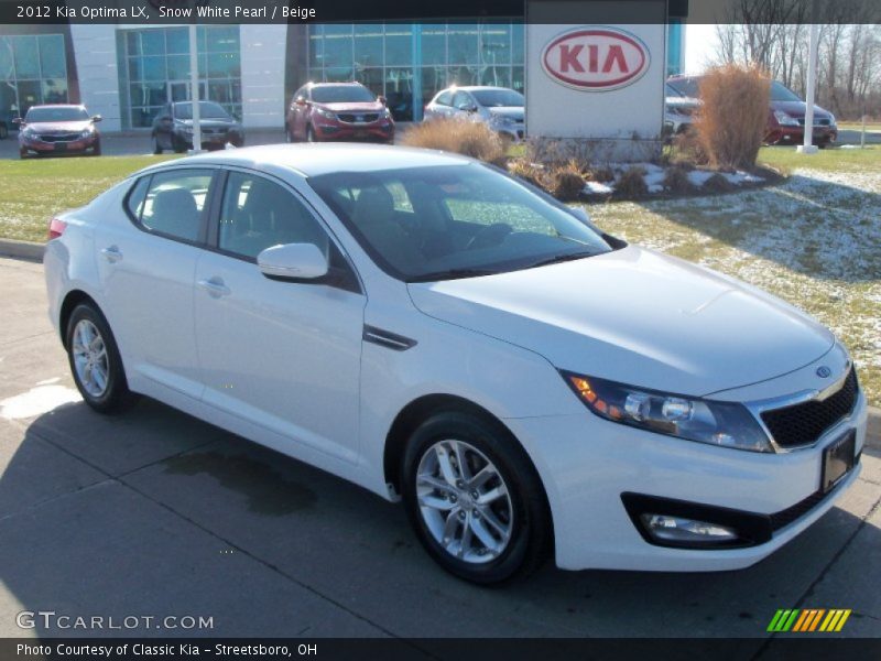 Snow White Pearl / Beige 2012 Kia Optima LX