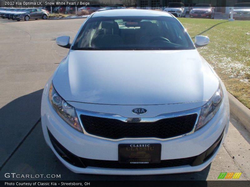 Snow White Pearl / Beige 2012 Kia Optima LX