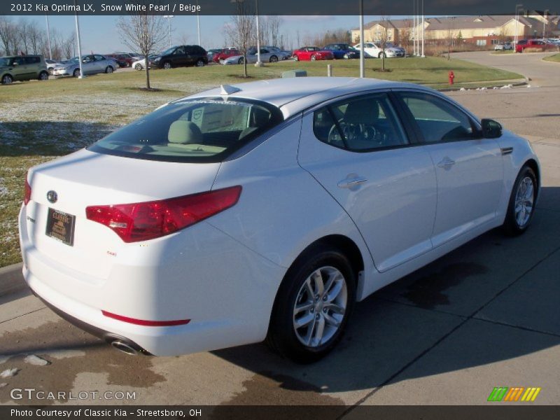 Snow White Pearl / Beige 2012 Kia Optima LX