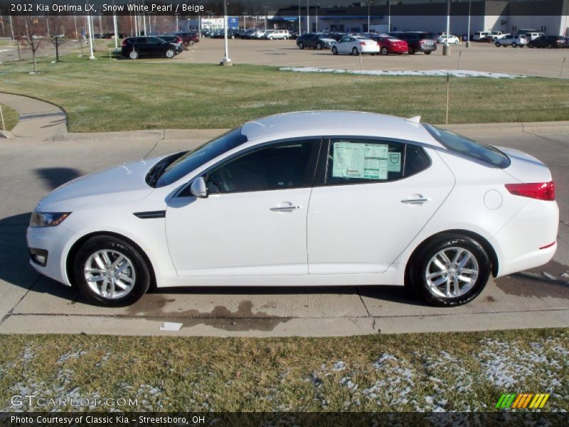 Snow White Pearl / Beige 2012 Kia Optima LX