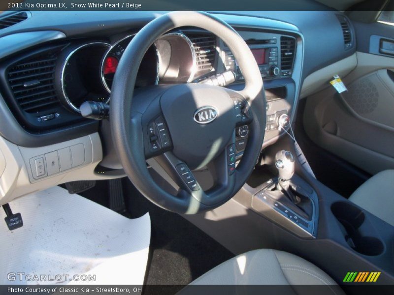 Snow White Pearl / Beige 2012 Kia Optima LX