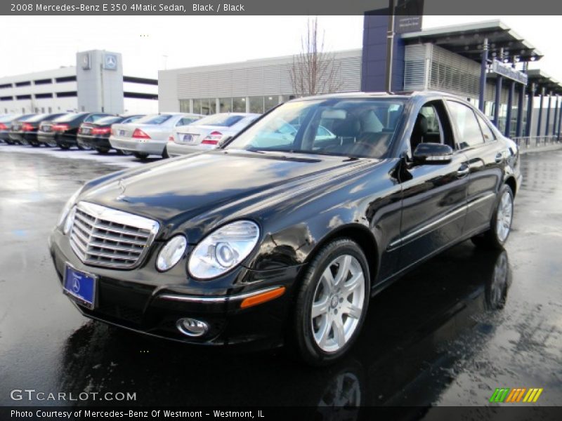 Black / Black 2008 Mercedes-Benz E 350 4Matic Sedan