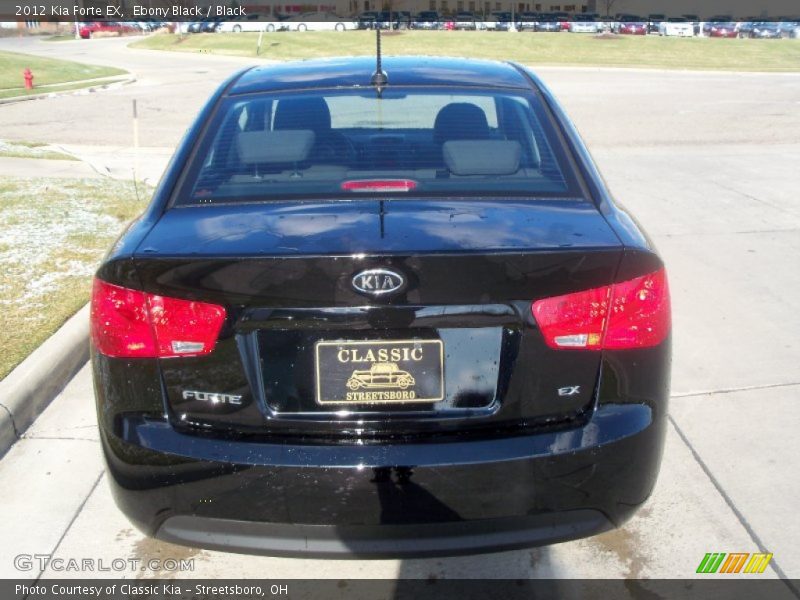 Ebony Black / Black 2012 Kia Forte EX