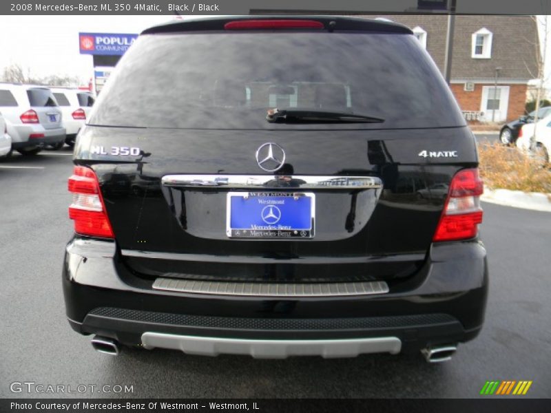 Black / Black 2008 Mercedes-Benz ML 350 4Matic