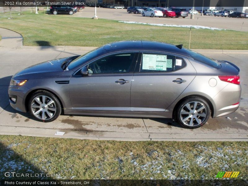 Titanium Silver / Black 2012 Kia Optima SX