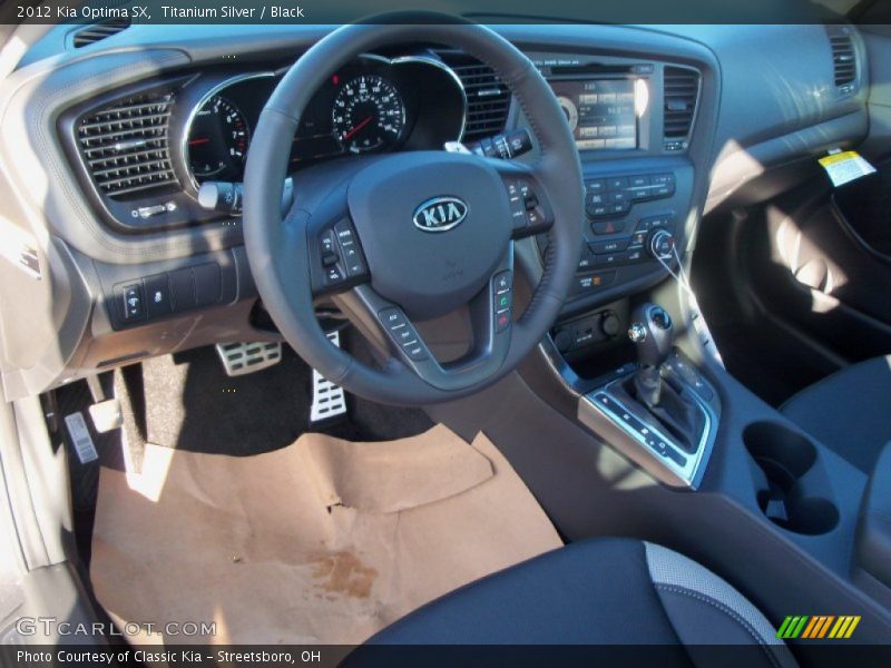 Titanium Silver / Black 2012 Kia Optima SX