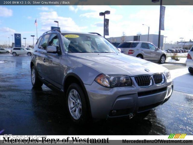 Silver Grey Metallic / Black 2006 BMW X3 3.0i