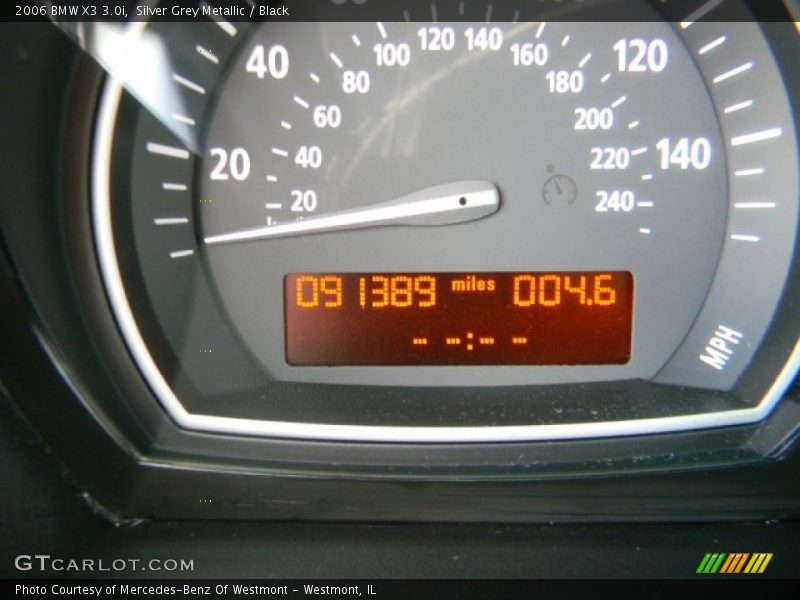 Silver Grey Metallic / Black 2006 BMW X3 3.0i