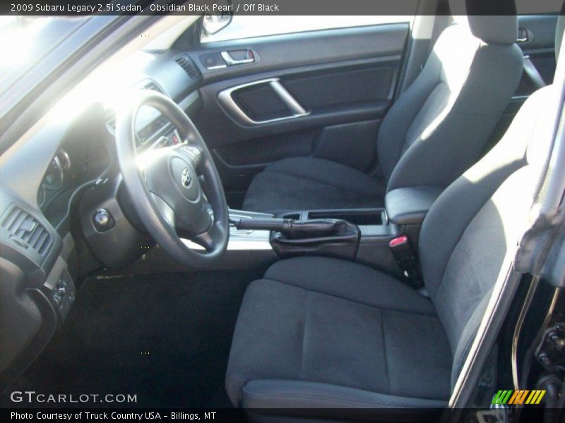 Obsidian Black Pearl / Off Black 2009 Subaru Legacy 2.5i Sedan