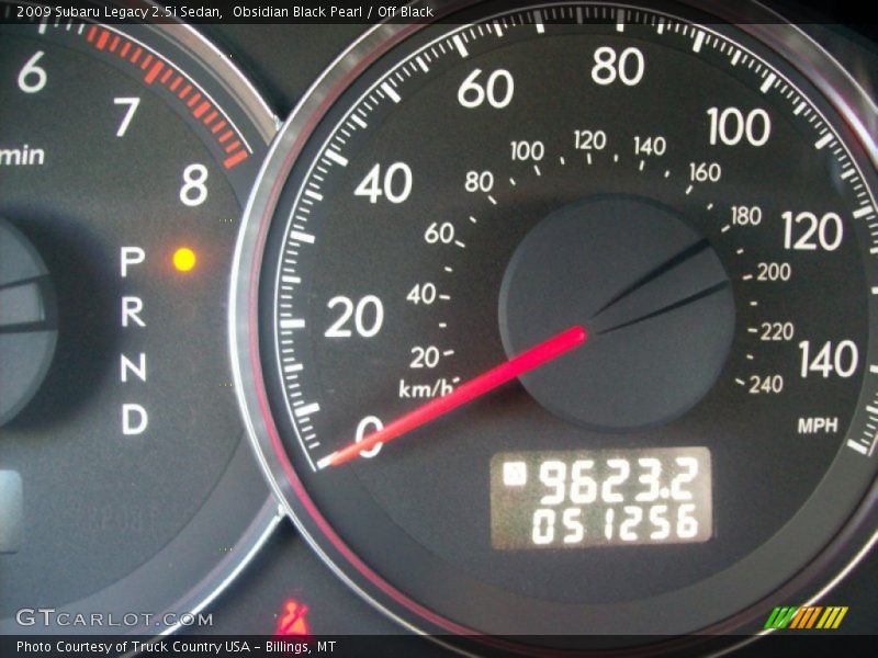 Obsidian Black Pearl / Off Black 2009 Subaru Legacy 2.5i Sedan