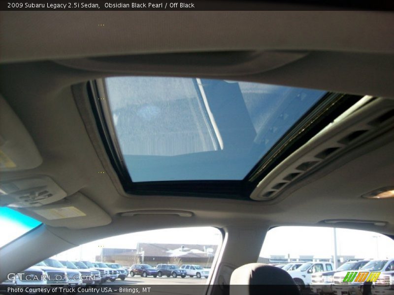 Obsidian Black Pearl / Off Black 2009 Subaru Legacy 2.5i Sedan