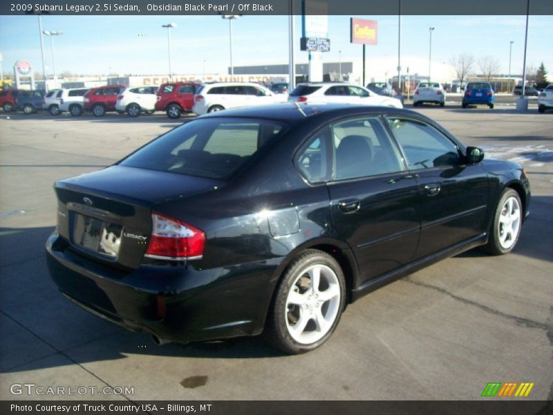 Obsidian Black Pearl / Off Black 2009 Subaru Legacy 2.5i Sedan