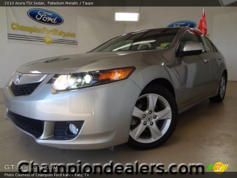 Palladium Metallic / Taupe 2010 Acura TSX Sedan