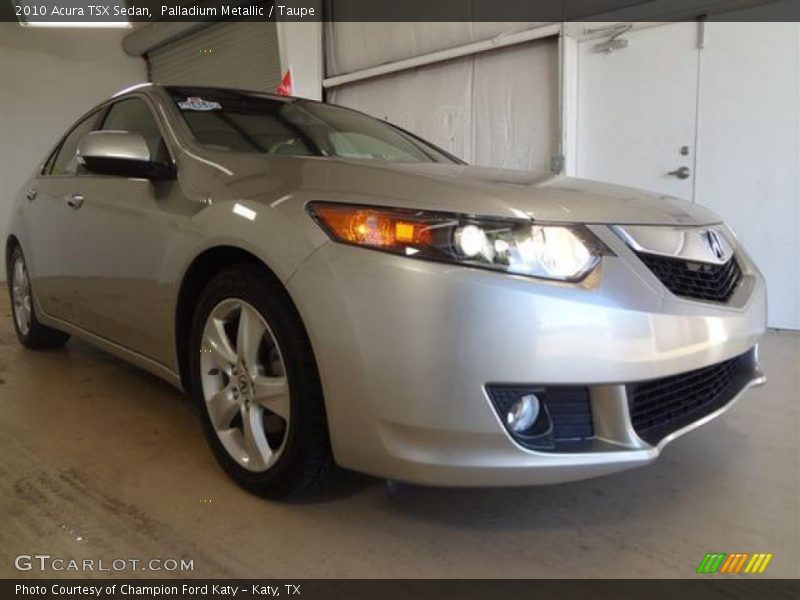 Palladium Metallic / Taupe 2010 Acura TSX Sedan