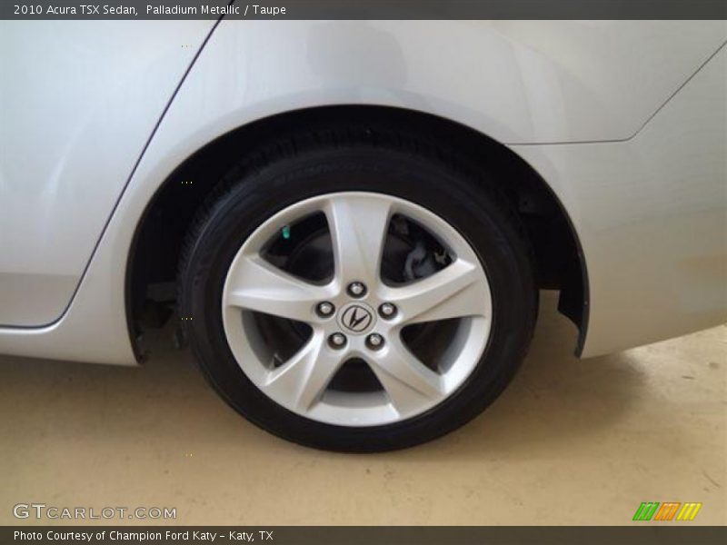 Palladium Metallic / Taupe 2010 Acura TSX Sedan