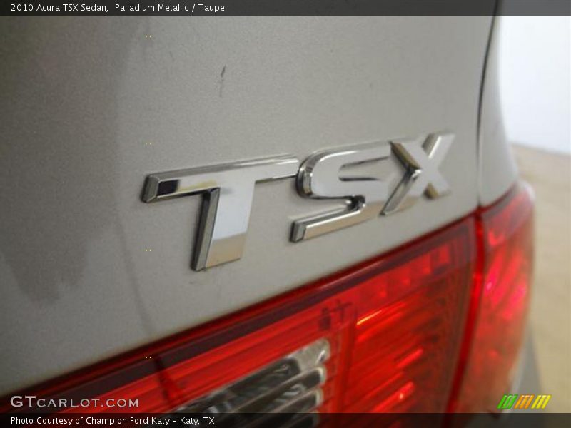 Palladium Metallic / Taupe 2010 Acura TSX Sedan