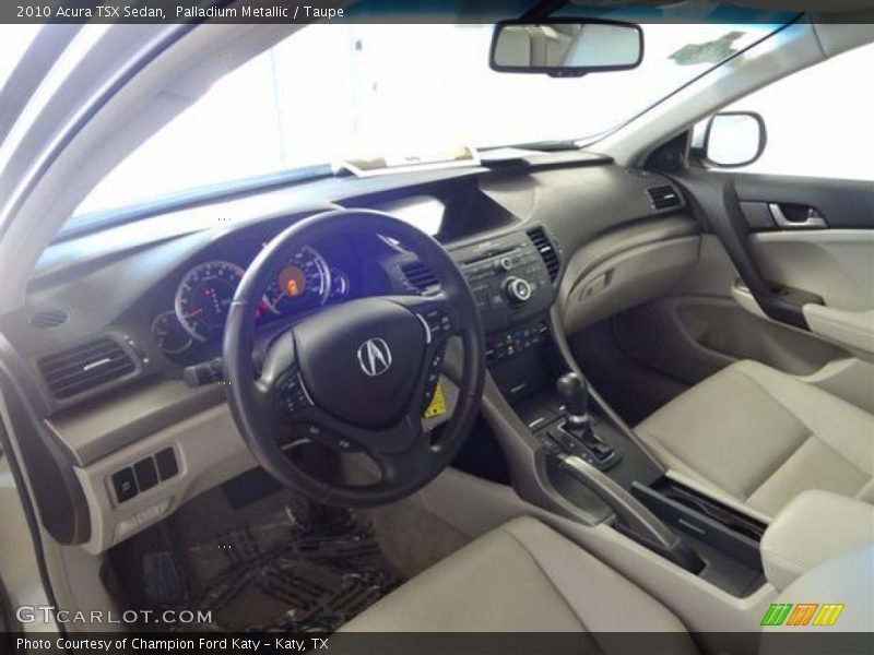 Palladium Metallic / Taupe 2010 Acura TSX Sedan
