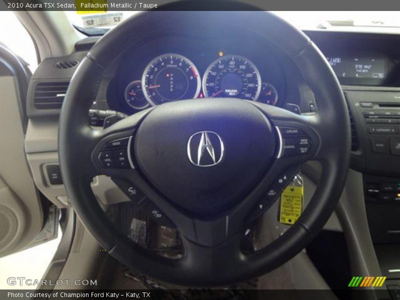 Palladium Metallic / Taupe 2010 Acura TSX Sedan