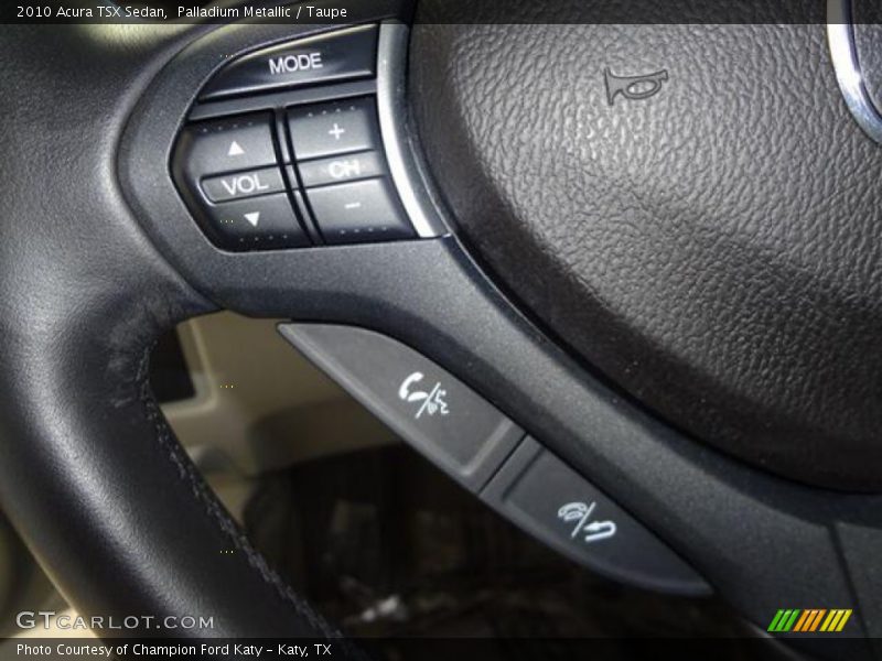 Palladium Metallic / Taupe 2010 Acura TSX Sedan
