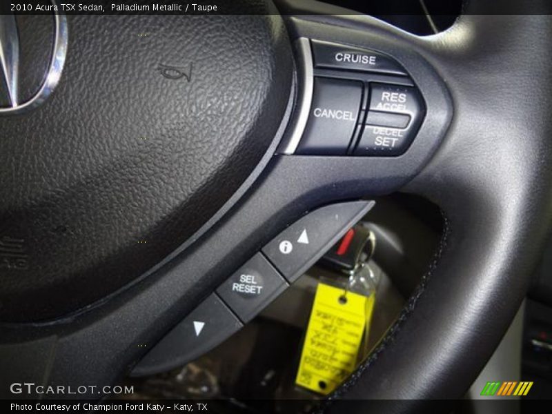 Palladium Metallic / Taupe 2010 Acura TSX Sedan