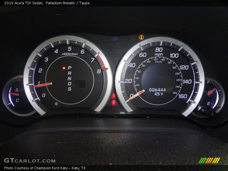 Palladium Metallic / Taupe 2010 Acura TSX Sedan