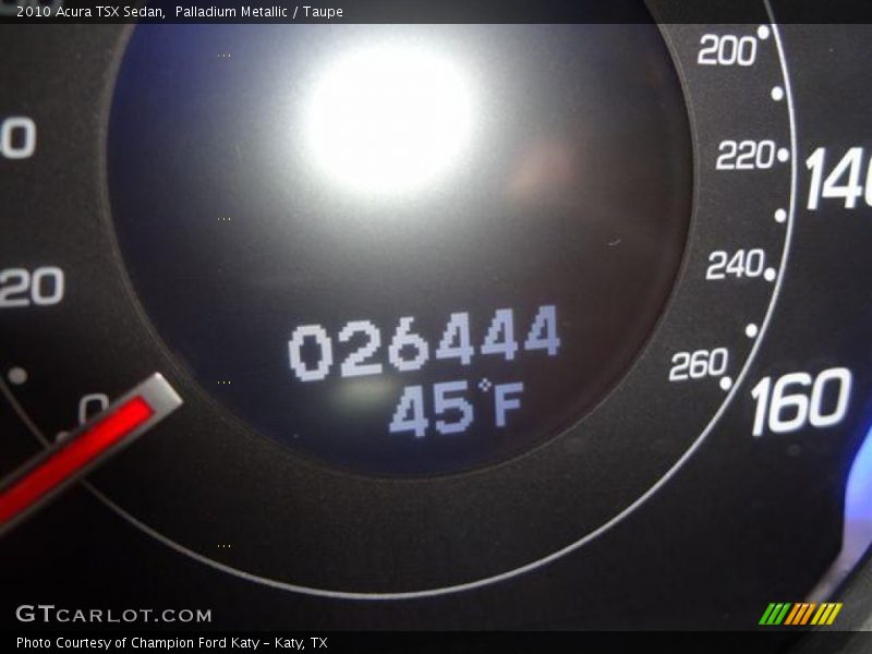 Palladium Metallic / Taupe 2010 Acura TSX Sedan