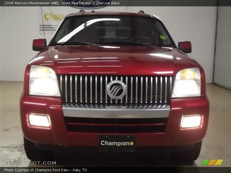 Vivid Red Metallic / Charcoal Black 2008 Mercury Mountaineer AWD