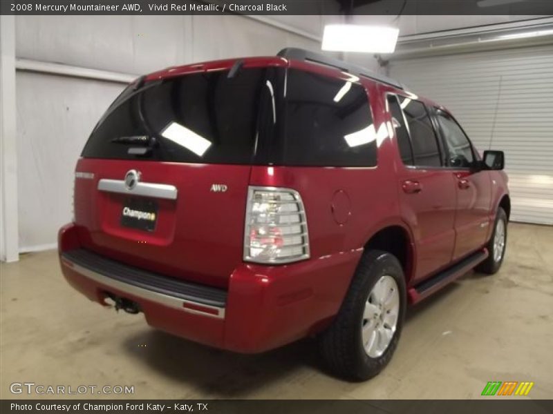 Vivid Red Metallic / Charcoal Black 2008 Mercury Mountaineer AWD