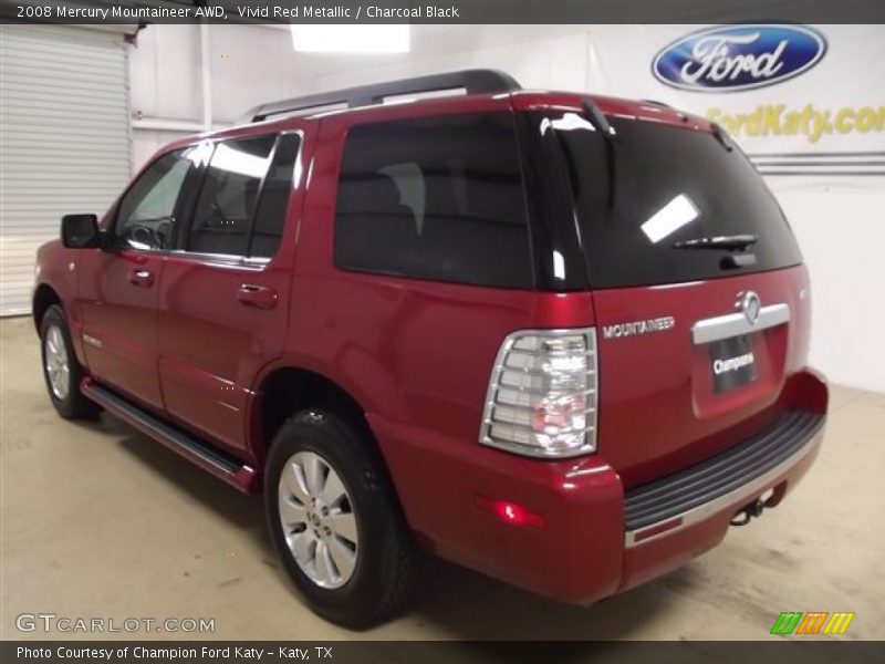 Vivid Red Metallic / Charcoal Black 2008 Mercury Mountaineer AWD
