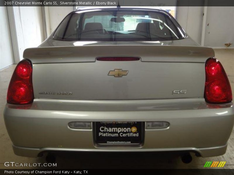 Silverstone Metallic / Ebony Black 2007 Chevrolet Monte Carlo SS