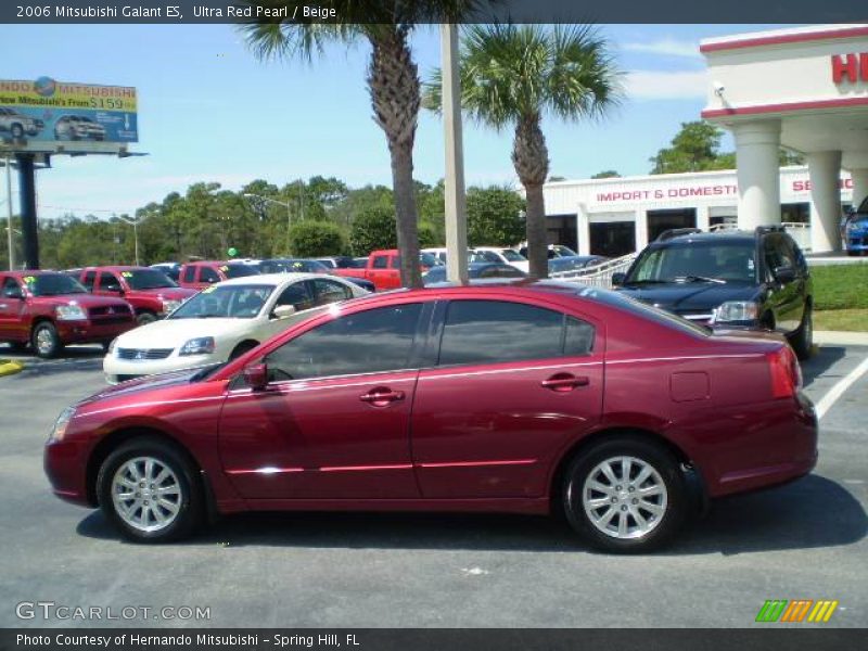 Ultra Red Pearl / Beige 2006 Mitsubishi Galant ES