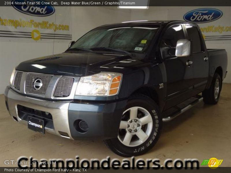 Deep Water Blue/Green / Graphite/Titanium 2004 Nissan Titan SE Crew Cab
