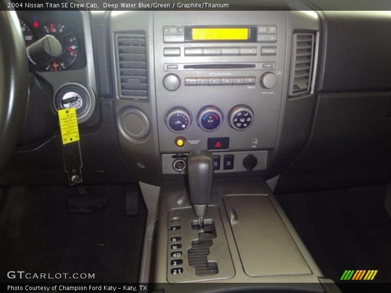 Deep Water Blue/Green / Graphite/Titanium 2004 Nissan Titan SE Crew Cab