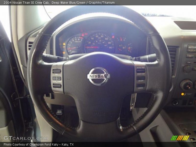 Deep Water Blue/Green / Graphite/Titanium 2004 Nissan Titan SE Crew Cab