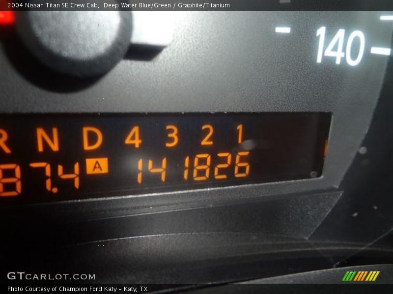Deep Water Blue/Green / Graphite/Titanium 2004 Nissan Titan SE Crew Cab