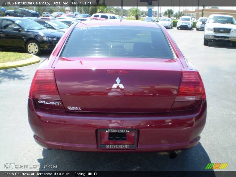 Ultra Red Pearl / Beige 2006 Mitsubishi Galant ES